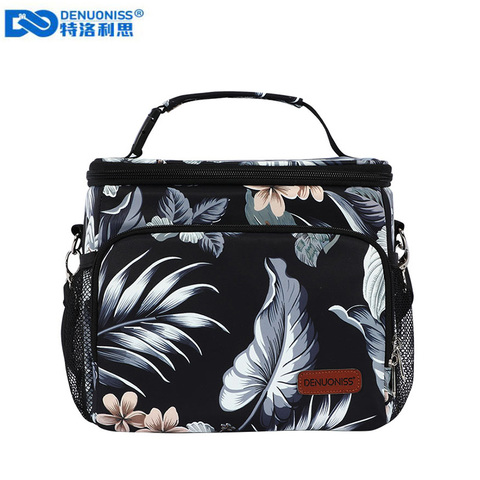 DENUONISS Folding Printing Cooler Bag Waterproof Insulated Ice Thermal Bag For Steak Picnic Bag Ice Pack ► Photo 1/1