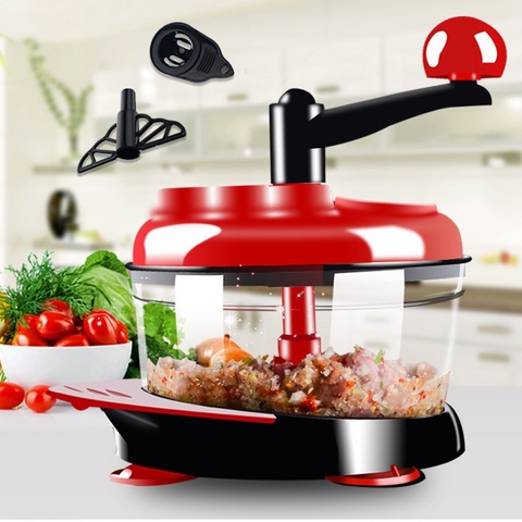 500ml-1.5L High-capacity Multi-function Kitchen Manual Food Processor Meat Grinder Vegetable Chopper Shredder Cutter Egg Blender ► Photo 1/6