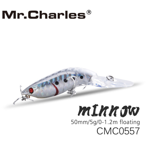 Mr.Charles CMC0557 Fishing Lures 50mm/5g 0-1.2m Floating Quality Professional Pencil Hard Bait 3D Eyes Crankbait ► Photo 1/5