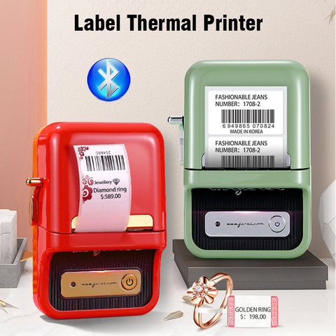 Niimbot B21 Red Portable Bluetooth Label printer Mini Pocket Sticker Maker  Thermal Adhesive Mahcine for Phone Home Office Use