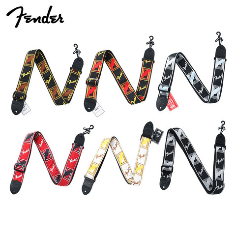 Fender F Logo Genuine Strap Locks, Gold/Black/Chrome Color Available