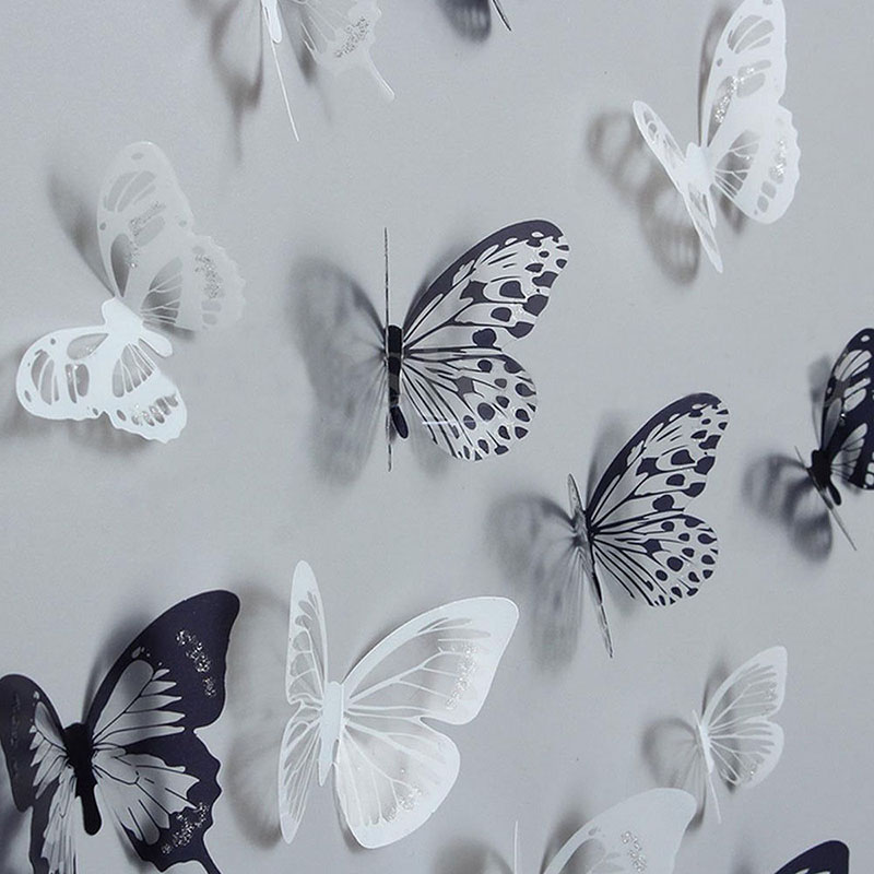18pcs 3D Butterfly Design Decal Art Wall Stickers Room Decorations Home Decor 