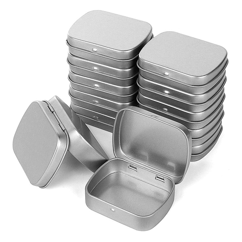 Metal Containers-12 Pack Metal Tin Box Mini Portable Box Containers for Drawing Pin, Bead Earring Jewelry Storage ► Photo 1/6