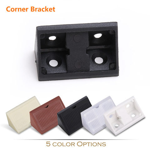 white black brown translucent yellow color options plastic corner bracket with cover ► Photo 1/5