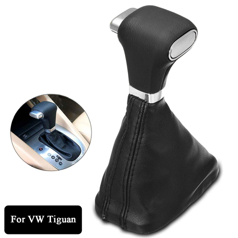 Shifting Knob For VW Tiguan MK5 Automatic Car Gear Stick Shift Knob With Leather Cover Car-Styling 2006-2011 ► Photo 1/6