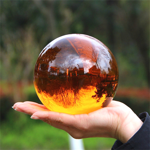 30mm-100mm Amber Crystal Ball Asian Rare Obsidian Sphere Crystal Ball Healing Stone Decor Feng Shui ► Photo 1/4