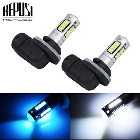 2PCS H27 881 H27W/2 High Power LED Car Bulbs Auto LED Fog Lamp DRL Daytime Running External Lights Vehicle White Ice Blue 12V ► Photo 1/6