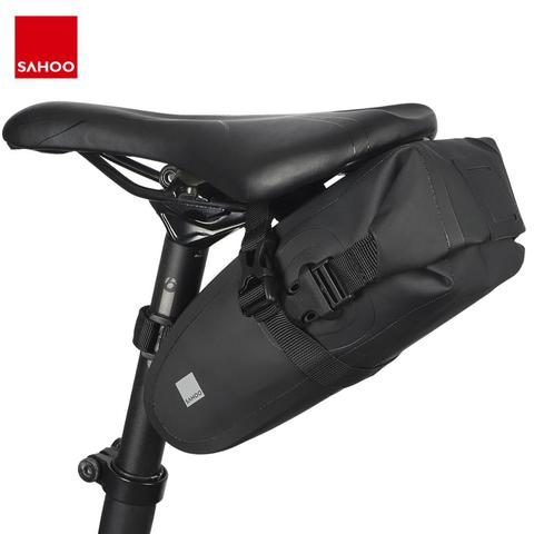 Sahoo 131363-SA Full Waterproof Mountain Road Cycling Bike Saddle Bag Bicycle Wedge Pack Rear Back Seat Tail Bag Dry Pouch ► Photo 1/6