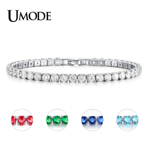 UMODE Fashion Charm CZ Tennis Bracelets for Women Men Colorful Zircon Jewelry Box Chain Braclets Gift Bracelet Pulseira AUB0097X ► Photo 1/6