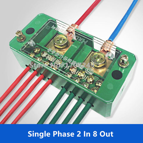 Single Phase 2 In 8 Out Junction Box Quick Connect 220V household Installation Zero-fire Shunt Terminal Block Box ► Photo 1/5