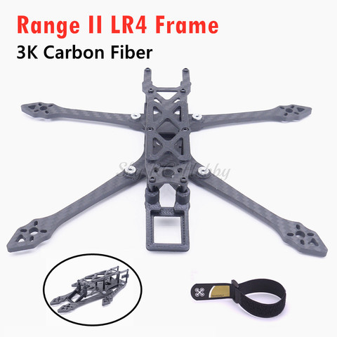 Range II LR4 3K Carbon Fiber 4 Inch 185mm Quadcopter Frame 4mm Arm Kit with 3D Printing Mounting Seat ► Photo 1/6
