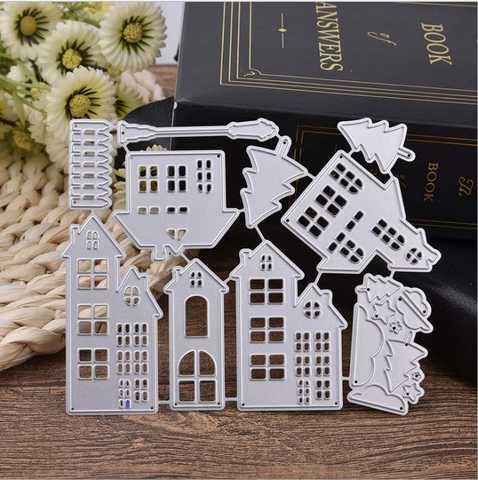 Cutting dies Christmas house Scrapbooking Dies Metal Craft Die Cut Stamps Embossing New 2022 Card Making Decor ► Photo 1/6