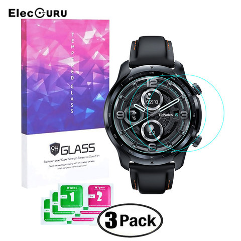 3 Pack for TicWatch Pro 3 GPS Smartwatch Tempered Glass Screen Protector 9H Protective Film Scratch Resistant Anti-Shatter Guard ► Photo 1/6