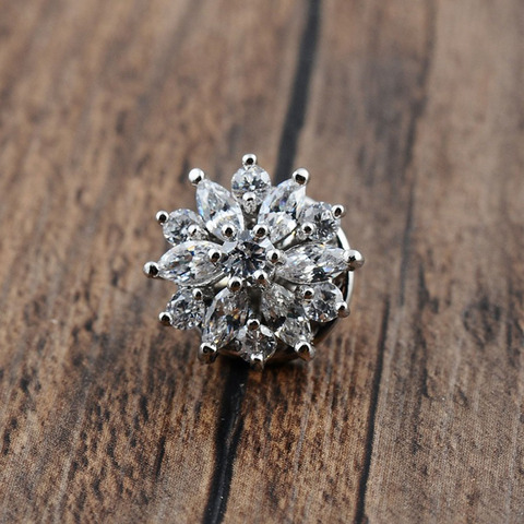 1.4cm Women's Mini Brooches Flower Zircon Lapel Pin Clothing Decoration Girl Brooch Accessories for Women ► Photo 1/6