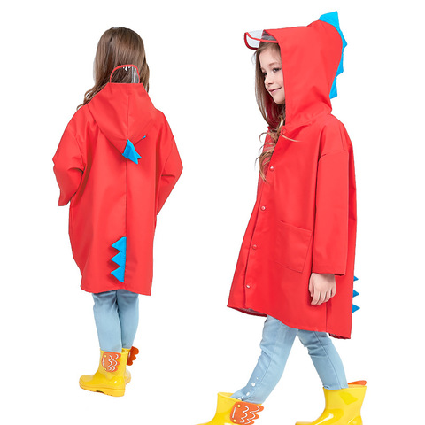Hot Sale Cute Dinosaur Raincoat Waterproof Children Kids Rain Jacket Boys Girls Rain Coat Outdoor Trench Poncho Student Rainwear ► Photo 1/6