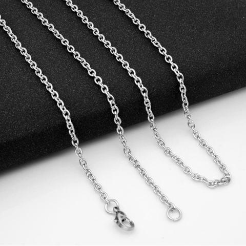 REGELIN 5Pcs/lot 50/55/60/65/70cm Length 316L Stainless Steel Chain O-chain DIY chain Lobster Clasps Simple Chains Necklace ► Photo 1/4