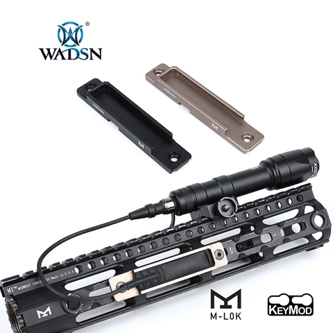 WADSN Tactical M-LOK Keymod Flashlight Switch Rat Tail Slot Hunting Scout Light Switch Holder CNC Aluminum Pocket Fit Picatinny ► Photo 1/6