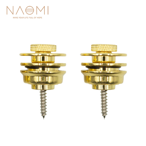 NAOMI Guitar Strap Button Lock Straplocks Guitar Acoustic Electric Bass Strap Golden Color Guitar Parts Accessories New ► Photo 1/6