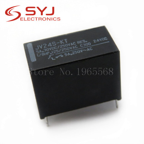 1pcs/lot JV24S-KT  JV-24S-KT JV24-KT 24V 24VDC DIP-4 5A 30VDC 250VAC In Stock ► Photo 1/1