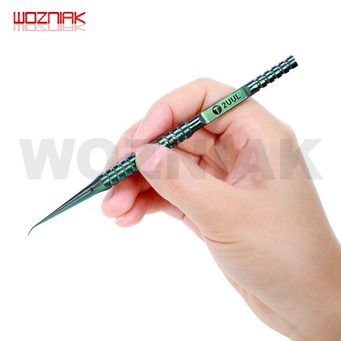 2UUL Titanium Alloy Tweezer Green Curned Straight Tip For Mobile Phone Motherboard Repair Precise Wire Jump forceps ► Photo 1/6