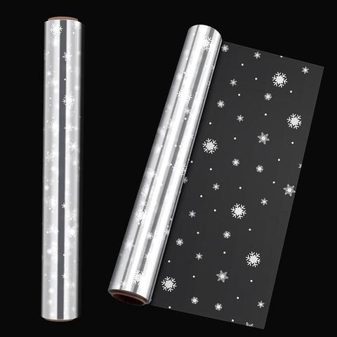 Thickness Cellophane Wrap Roll Snowflake Decorated Cellophane Bags to Wrap Gift Baskets Arts & Crafts (3000x40cm) ► Photo 1/6