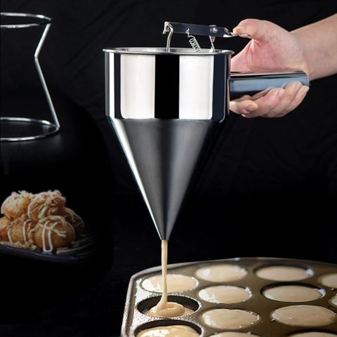 Stainless Steel Funnel Dispenser with Rack Cupcake Pancake Batter Maker Octopus Fish Ball Home Kitchen Baking Tools ► Photo 1/6