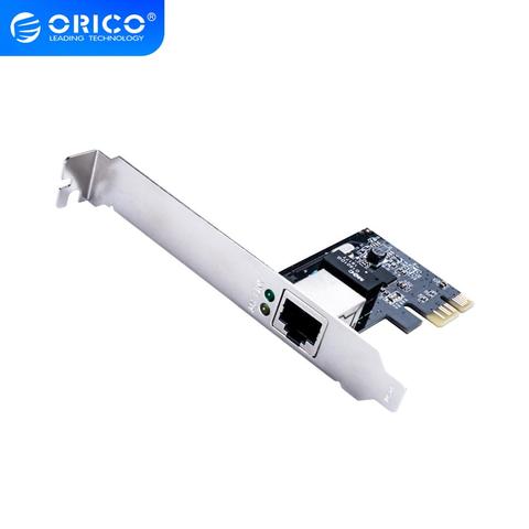 ORICO 2 Port PCIE to Gigabit Network Adapter PCI-e X1 to RJ45 Adapter Self-adaptive to 10M/100M/1000M Network Transmission ► Photo 1/6