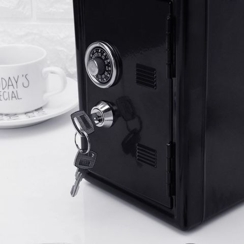 New Safe Security Metal Money Bank Deposit Cash Savings Saving Box 2 Keys ► Photo 1/6