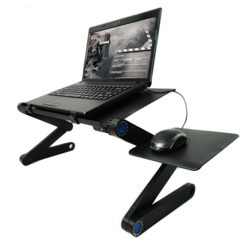 Two Fan Laptop Desks, Portable Folding Computer Desk Laptop Table Workstation Furniture