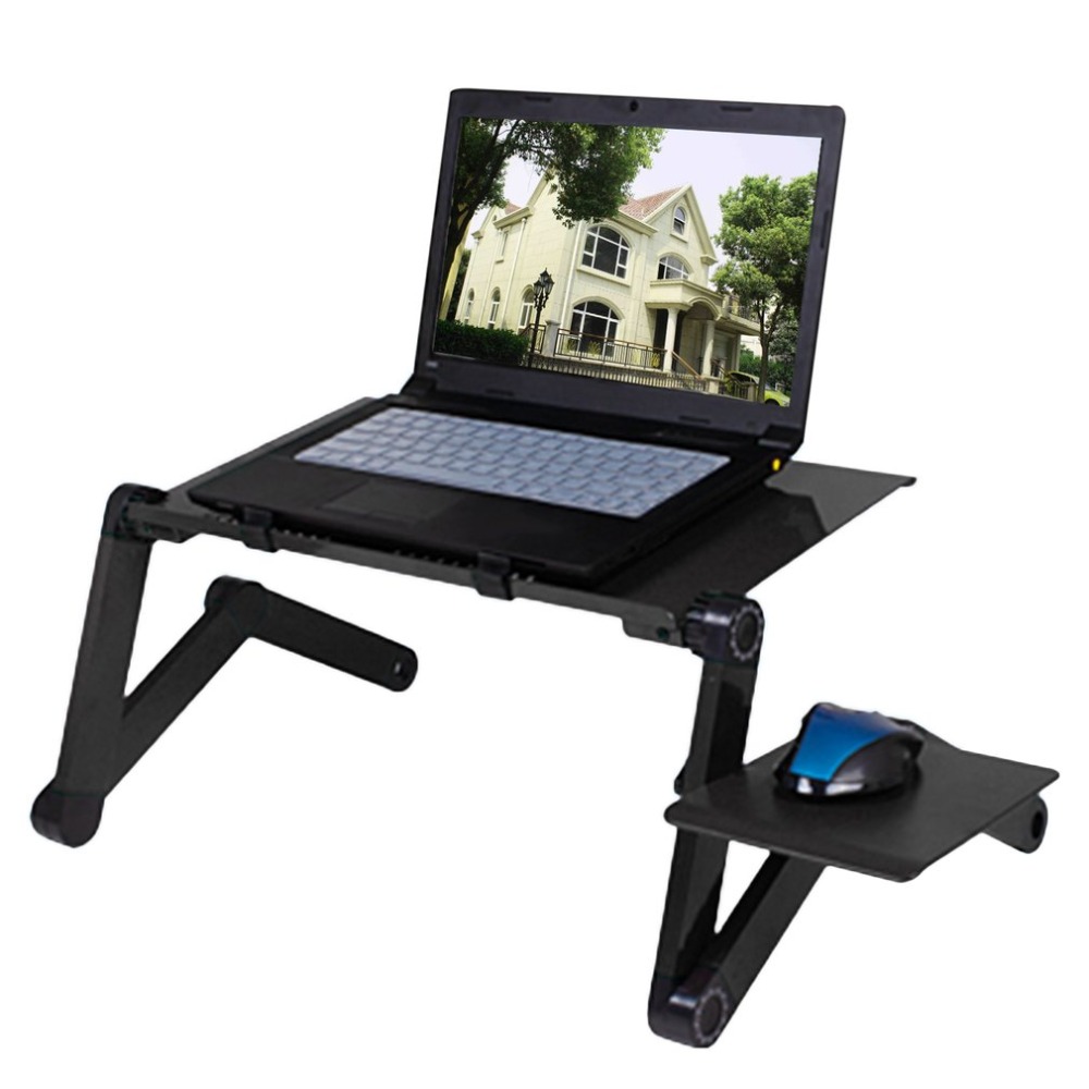 Super Fans Portable Folding Laptop Desk Adjustable Computer Table Stand Tray 