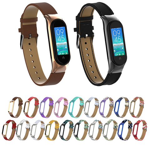 For Xiaomi Mi Band 5 3 4 Strap Bracelet Sport Band Watch leather Wrist Strap for Xiaomi Mi Band 3 4 Bracelet Mi Band 4 3 5 Band ► Photo 1/6