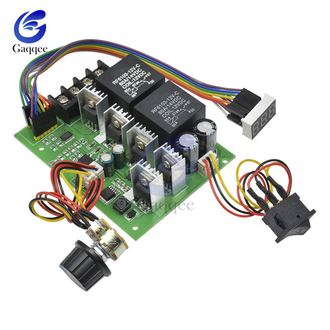 DC10-55V Motor Speed Controller Electric PWM Control Regulator with Reversible Switch Drive Module Input 60A 12V 24V 36V 48V ► Photo 1/6