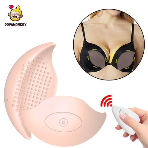 DOPAMONKEY A pair 10 Modes Breast massage for relaxing chest Wireless remote Stimulate Sex Toys  Nipple Vibrator For Women Adult ► Photo 1/6