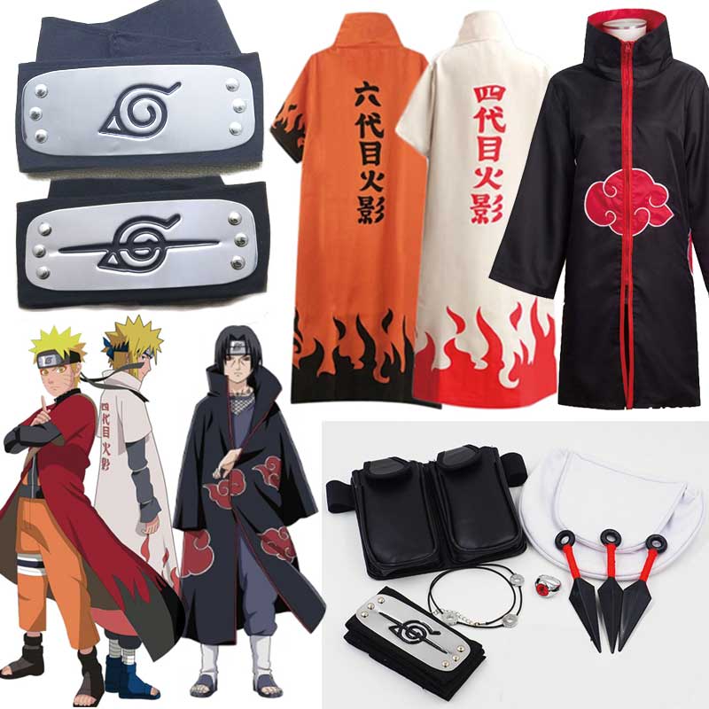 Buy Online Naruto Cosplay Costume Yondaime Hokage Namikaze Minato Uniform Cloak Kakashi Book Six Yondaime Outfit For Men Itachi Akatsuki Alitools