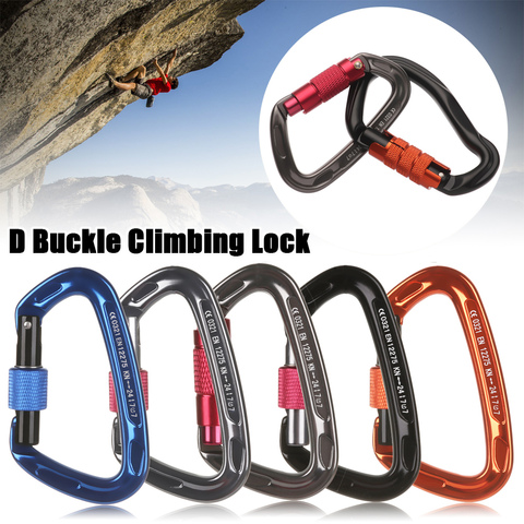 D Shape Key Hooks Professional Safety Carabiner Climbing Security Master Lock Outdoor Ascend Mountaineering Protective Equipment ► Photo 1/6