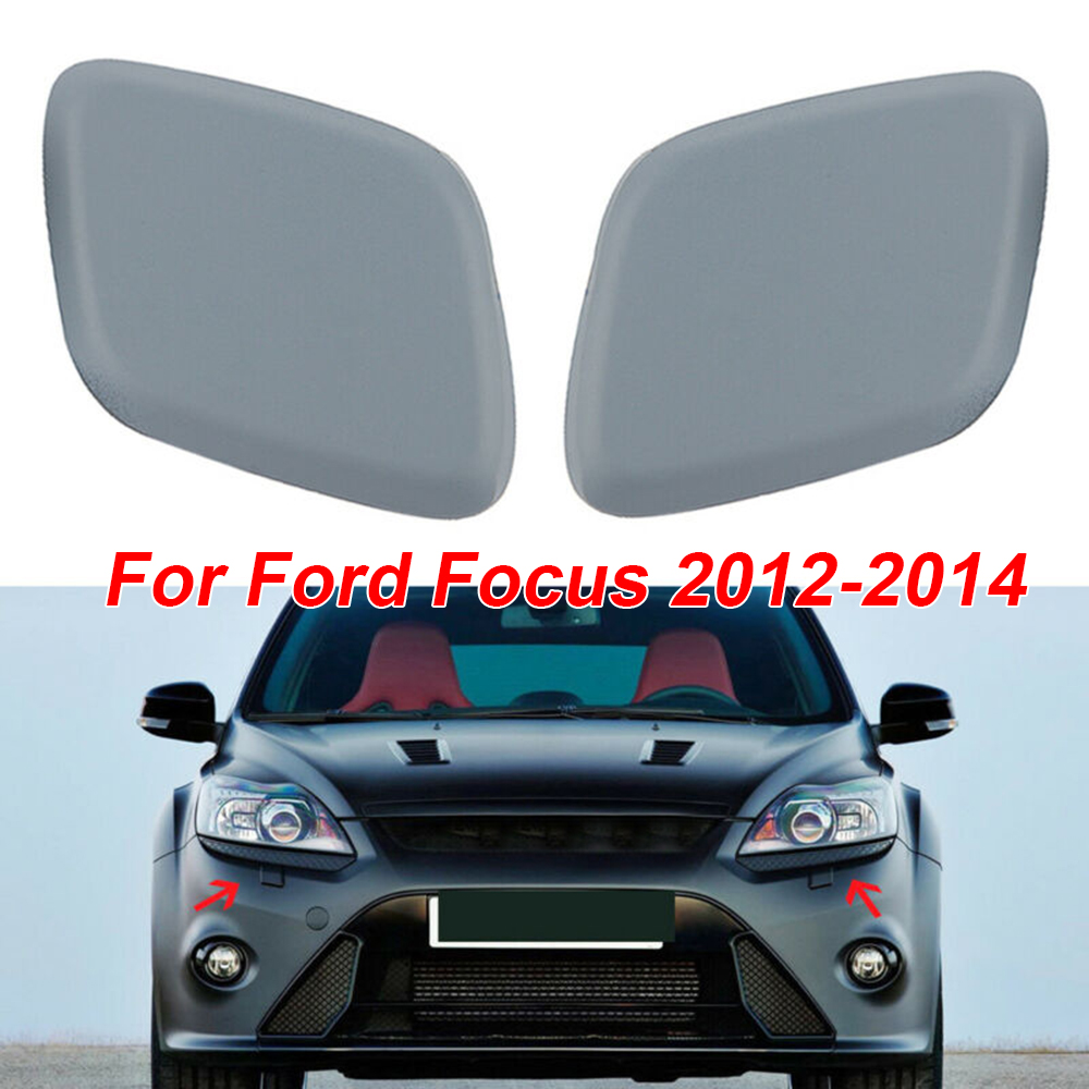 1 Pair Gray Headlight Headlamp Washer Jet Cover Cap For Ford Focus 2012-2014 ► Photo 1/4