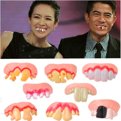 Practical Jokes Interesting Prank Denture Teeth Horror Fun Shocker Novelty Gadgets Funny Halloween Decoration Props Toys Gifts ► Photo 1/6