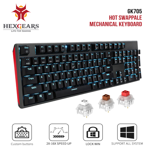 HEXGEARS GK705 104 Keys Waterproof Kailh BOX Switch Mechanical Keyboard Hot Swap LOL Mechanical Gaming Keyboard ► Photo 1/6