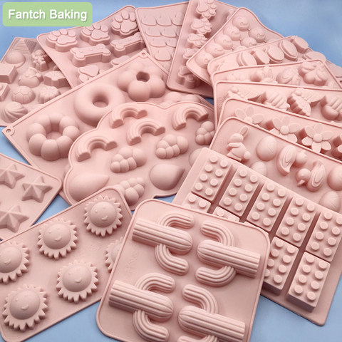 Many Kinds Kitchen Baking Mold Cloud Star Rainbow Silicone Cake Decorating Tools Fondant Animal Insect Flower Chocolate Moulds ► Photo 1/6