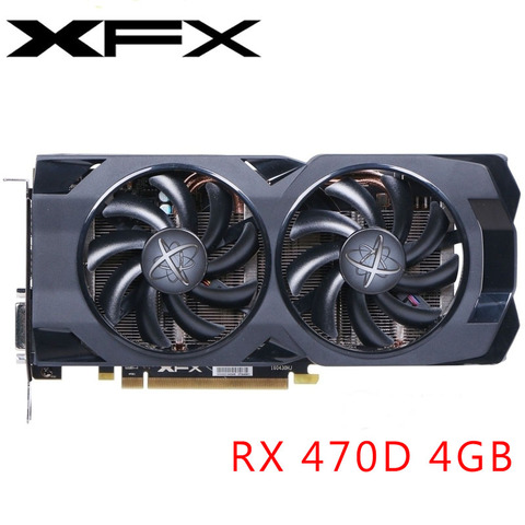 XFX Video Card RX 470D 4GB 256Bit GDDR5 Graphics Cards for AMD RX 400 series VGA Cards RX 470 D  570 580 480 HDMI Used ► Photo 1/5