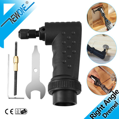 NEWONE Right Angle Converter Attachment For Dremel Tool Accessories Rotary Tools (Black), EEEkit Right Angle Drill Converter ► Photo 1/6