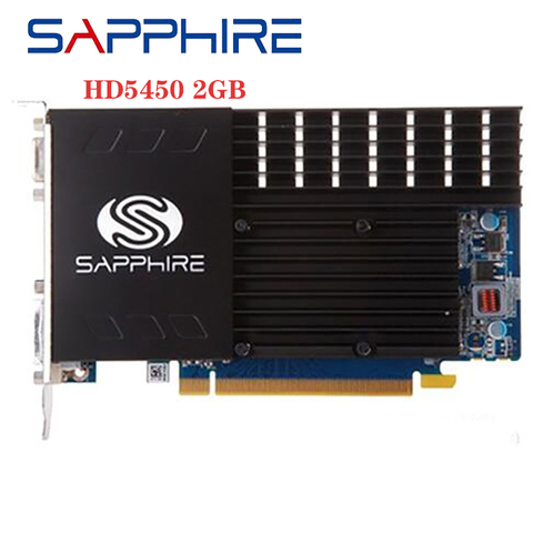 SAPPHIRE HD 5450 2GB Graphics Card GPU For AMD HD6450 2GB 625/650Mhz Desktop Graphics Video Card Radeon HD 5450 2GB GDDR3 Used ► Photo 1/5