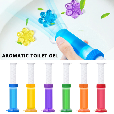 6 Style Toilet Deodorant Air Freshener Cleaner Gel Detergent Flower Household Bathroom Toilet Aromatic Cleaning Supplies TSLM1 ► Photo 1/1