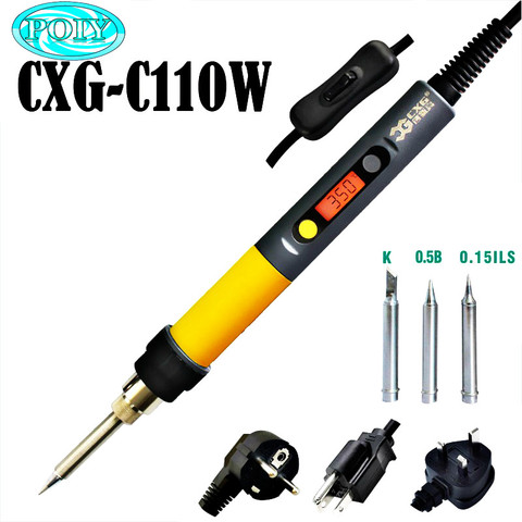 Brand New CXG C110W LCD backlight Adjustable temperature Digital Electric Soldering iron EU plug with the power swtich ► Photo 1/1