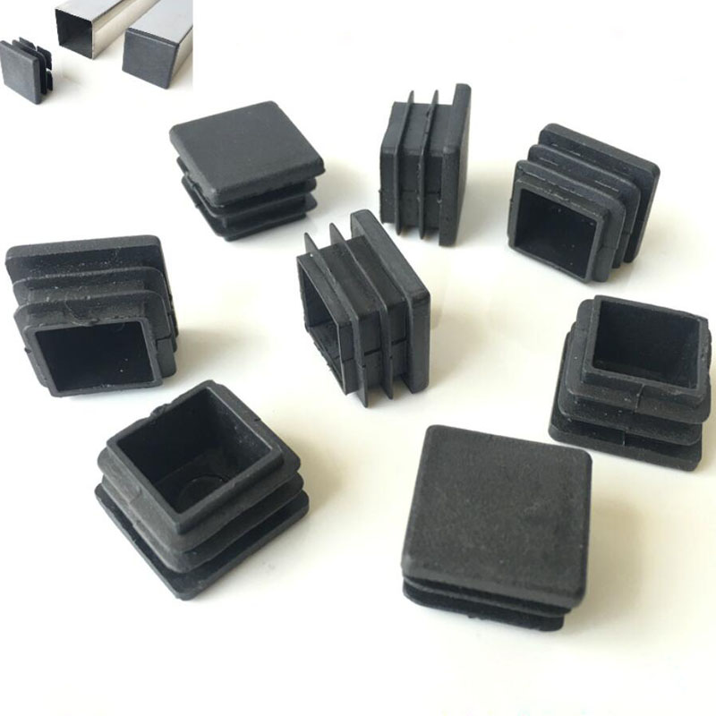 6 of 25mmx25mm Plastic End Caps for metal box section 