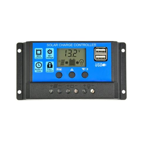 Solar Charge Controller 12V 24V 50A 40A 30A 20A Automatic Solar Panel Controller Regulator Universal USB 5V Charging LCD Display ► Photo 1/6