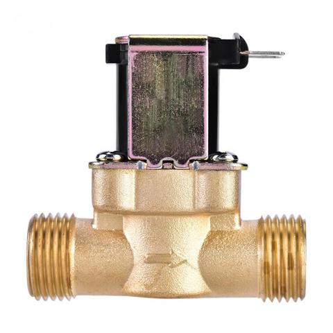 DC 24V AC220V Electric Solenoid Magnetic Valve Normally Closed Brass Valves For Water Control  3/4inch 1/2inch ► Photo 1/6