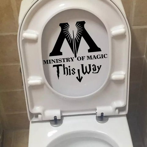 Ministry Of Magic Bathroom Vinyl Wall Sticker Home Decor Toilet Decal Toilet Art Decoration DIY Stickers Y131 ► Photo 1/5