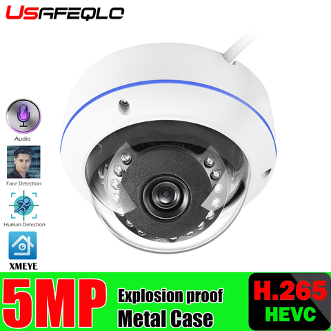 POE Vandal-proof Waterproof 5MP IP Camera Outdoor Dome 3MP 2MP Audio Security CCTV Video Surveillance HD Cam For Onvif NVR ► Photo 1/1