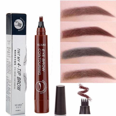 Four-head Split Eyebrow Pencil Waterproof Long-lasting Eyebrow Tattoo Pencil Eyebrow Cards Eyebrow Enhancers Makeup Beauty TSLM1 ► Photo 1/6